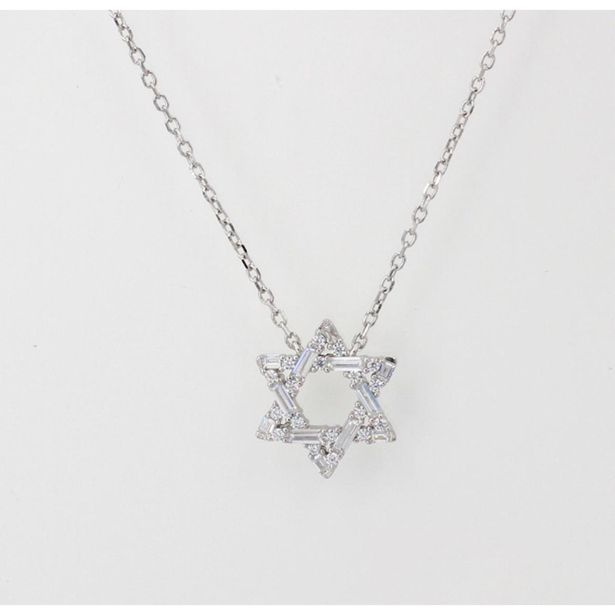 Star of David Pendant Necklace Diamond Encrusted in Silver by Penny Levi