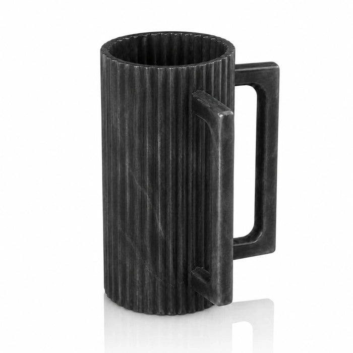 Fluted Resin Netilat Yadayim Washing Cup in Black by Waterdale Collection