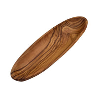 Versatile Oval-Shaped Dish Tray Handcrafted from Olive Wood