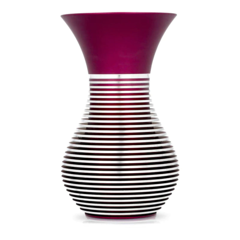 Short Striped Vase in Purple by Akilov