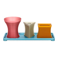 Modern Striped Havdalah Set in Multi Colours by Akilov