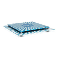 Funky Striped Matzah Plate in Blue by Akilov