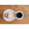White Terrazzo Granite Apple Tray and Black Honey Bowl by Graciela