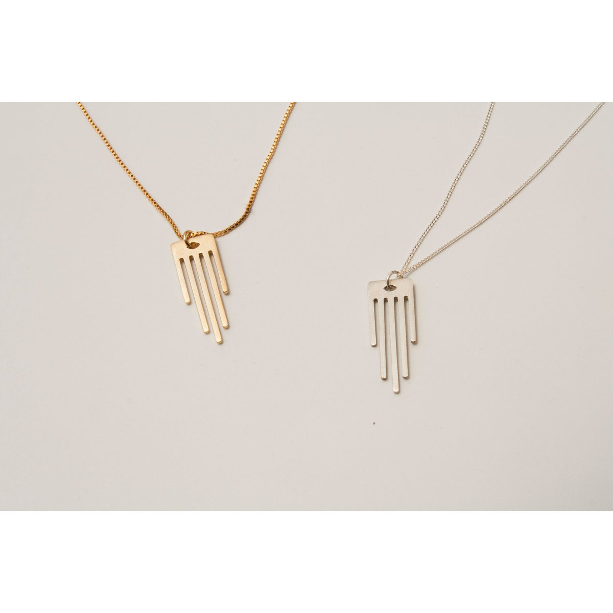 Gold Minimalist Hamsa and Chain Necklace by Kerem