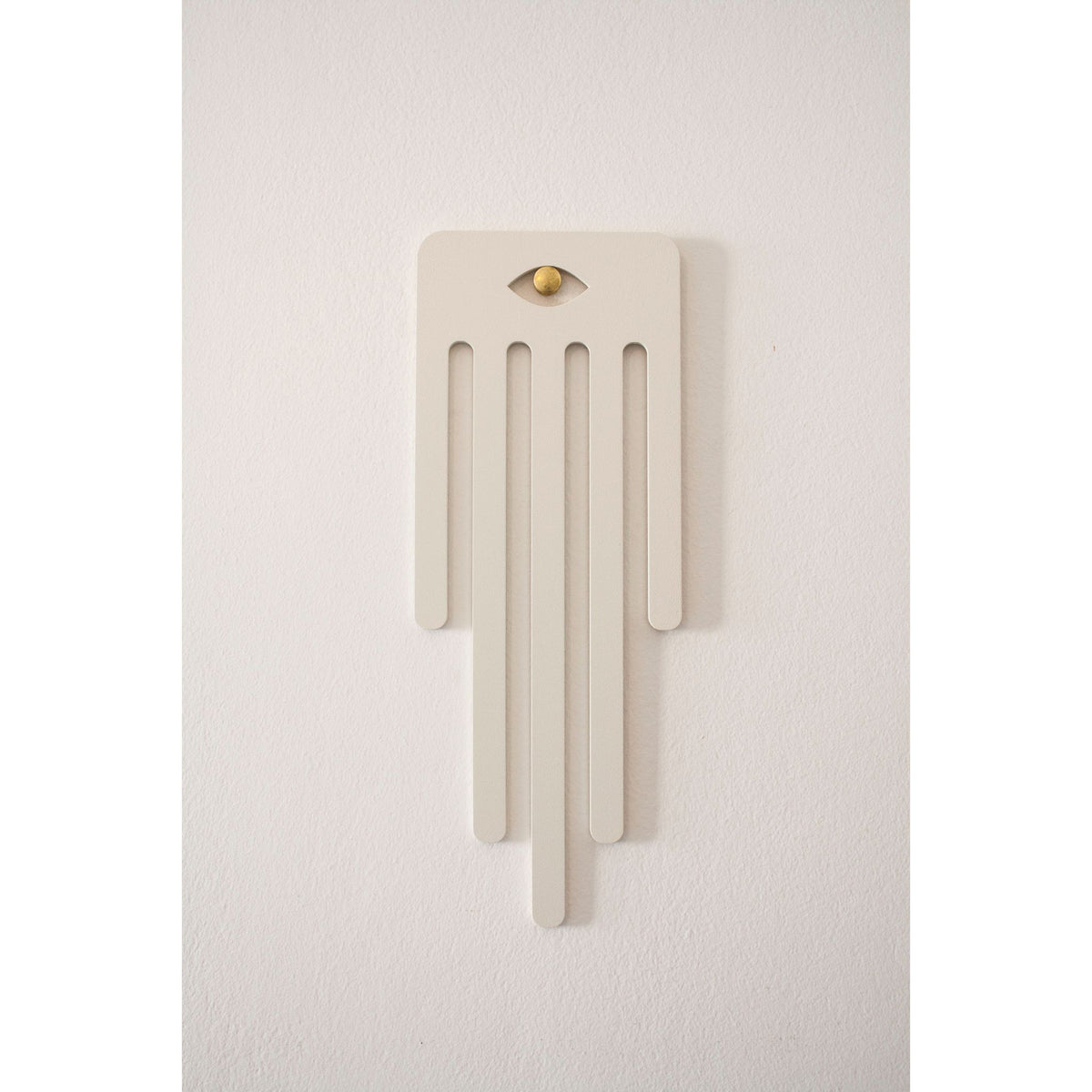 Wall Hamsa in White Aluminium by Kerem Kaminski