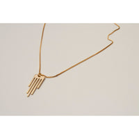 Gold Minimalist Hamsa and Chain Necklace by Kerem