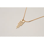 Gold Minimalist Hamsa and Chain Necklace by Kerem