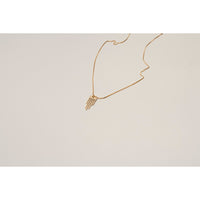 Gold Minimalist Hamsa and Chain Necklace by Kerem