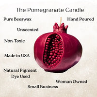 Red Pomegranate Beeswax Candle (Large)