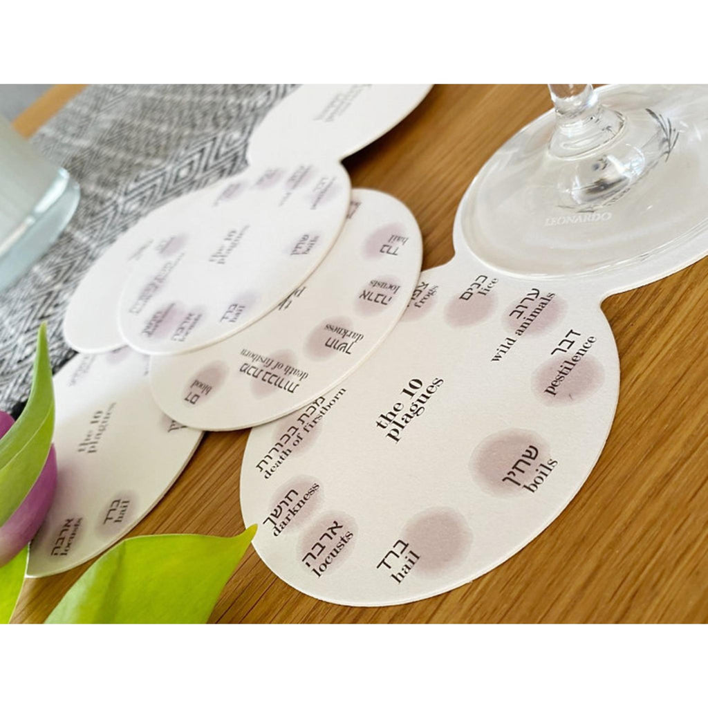 'Happy Passover, Ten Plagues' Glass Coasters