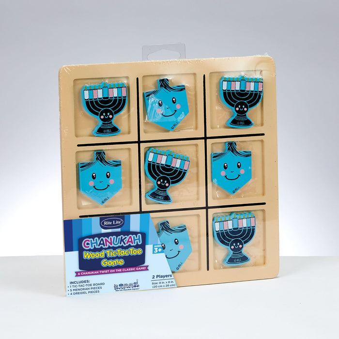 Chanukah Wood Tic Tac Toe Game