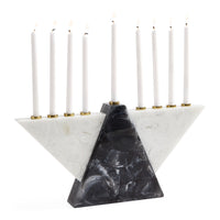 Como Chanukiah in Black and White  by Jonathan Adler