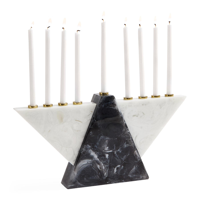 Como Chanukiah in Black and White  by Jonathan Adler