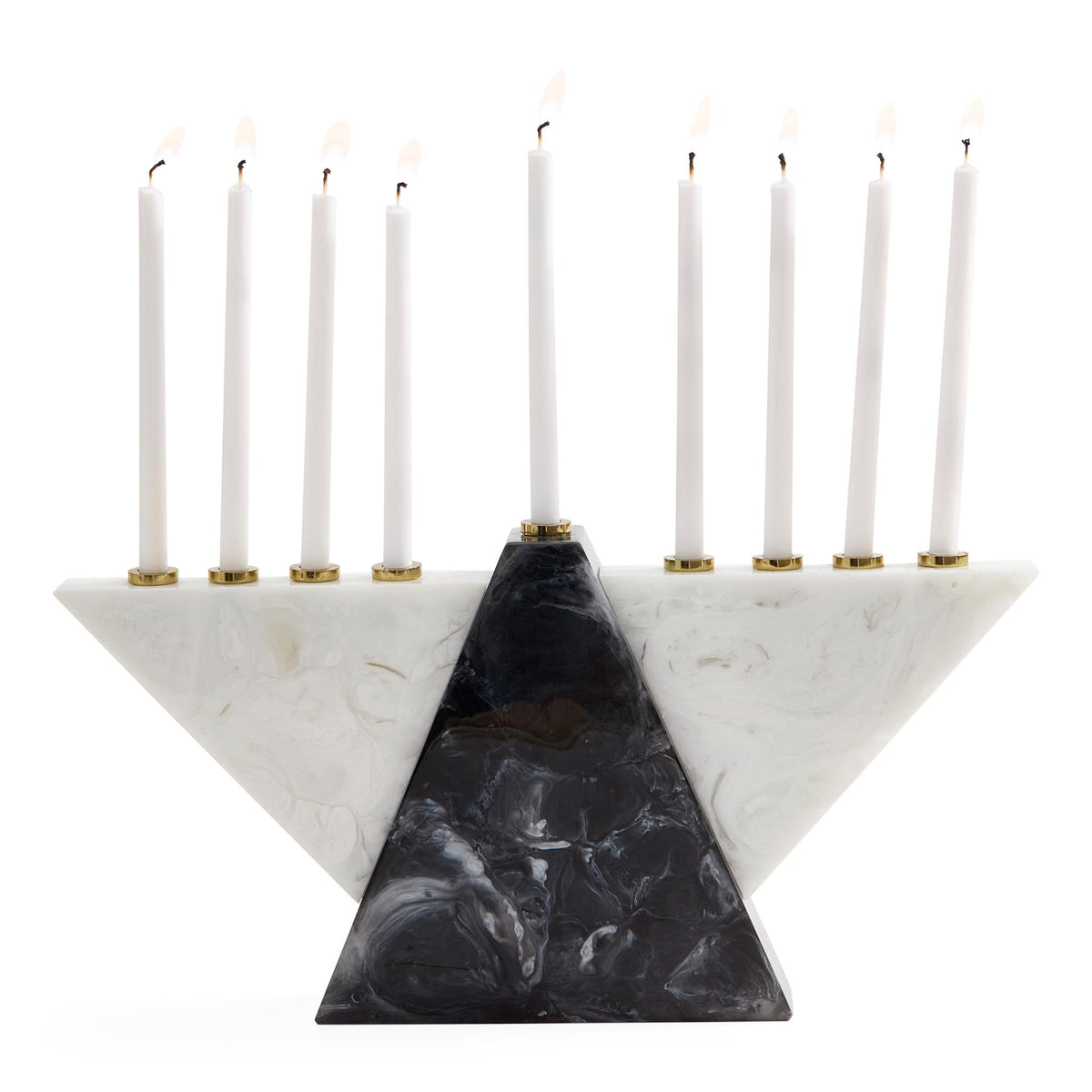 Como Chanukiah in Black and White  by Jonathan Adler
