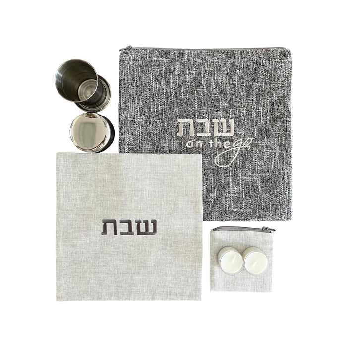 Shabbat On the Go Set Tweed by KW