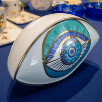 Decorative Ceramic Turquoise Eye 20x12x13.5cm by Aulicia