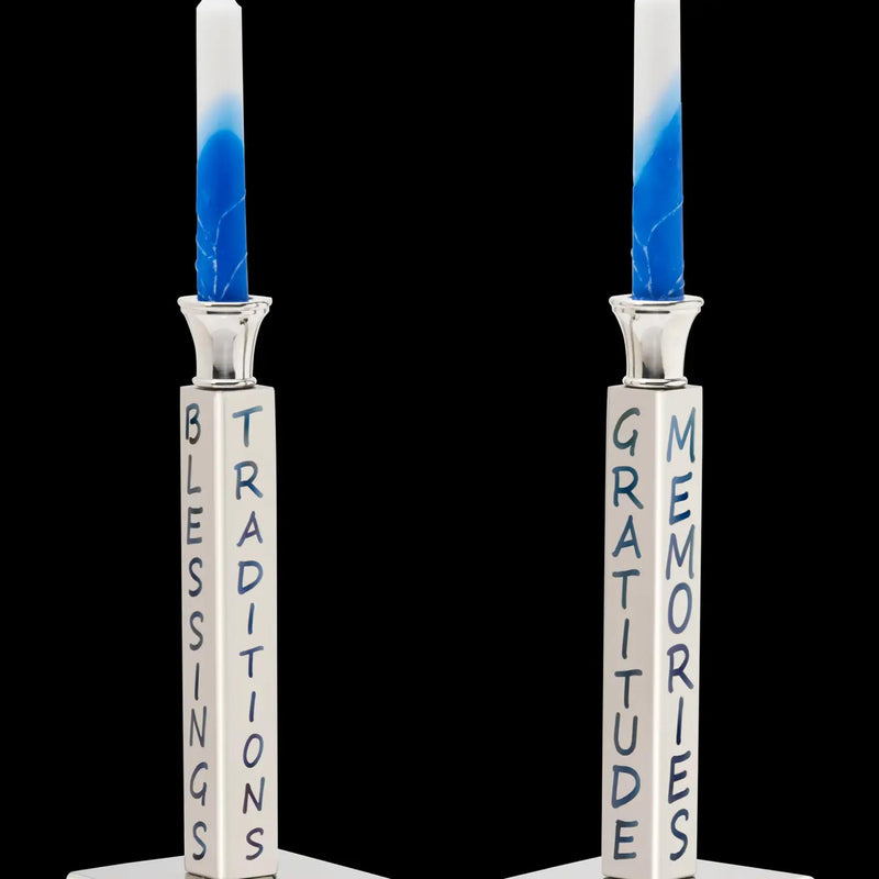 Peace, Love & Shabbat Candlesticks by Inspired Generations