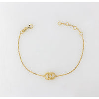 Never Forget/ Am Yisrael Chai Links Braclet in Gold by Penny Levi