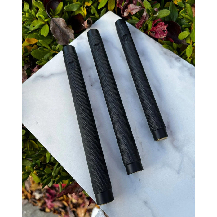 Knurling Design Mezuzah in Matt Black