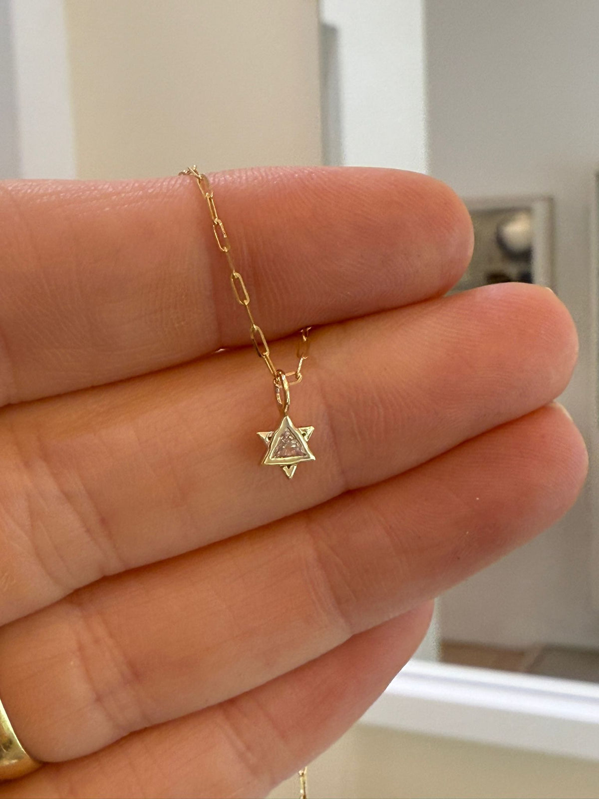 Diamond Star of David Pendant Necklace by Tom Foolery London