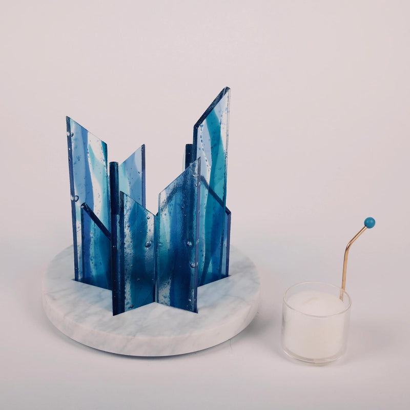 'Glass Shards' Yahrzeit Memorial Candle By Michael Feldman