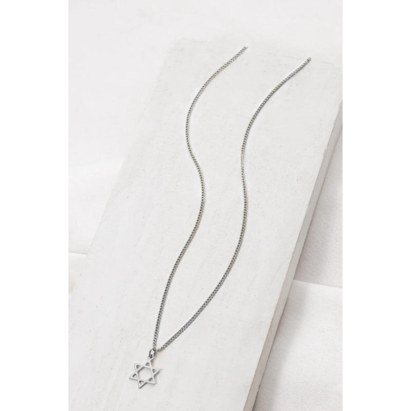 Tiny Star of David Necklace in Silver by Shlomit Ofir