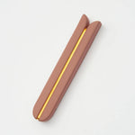 Tulip Mezuzah in Timna Brown with Gold Mezuzah by Yahalomis