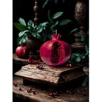 Red Pomegranate Beeswax Candle (Large)