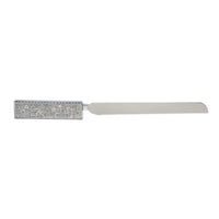 Jerusalem Metal Cut Out Jerusalem Design - White Challah Knife by Yair Emanuel