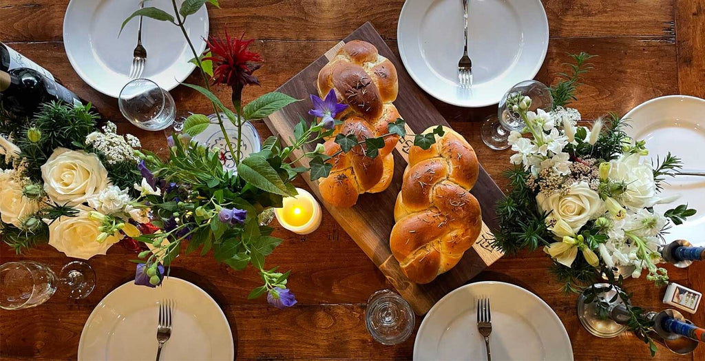 Large Live Edge Challah Board in Walnut and Maple by Windthrow