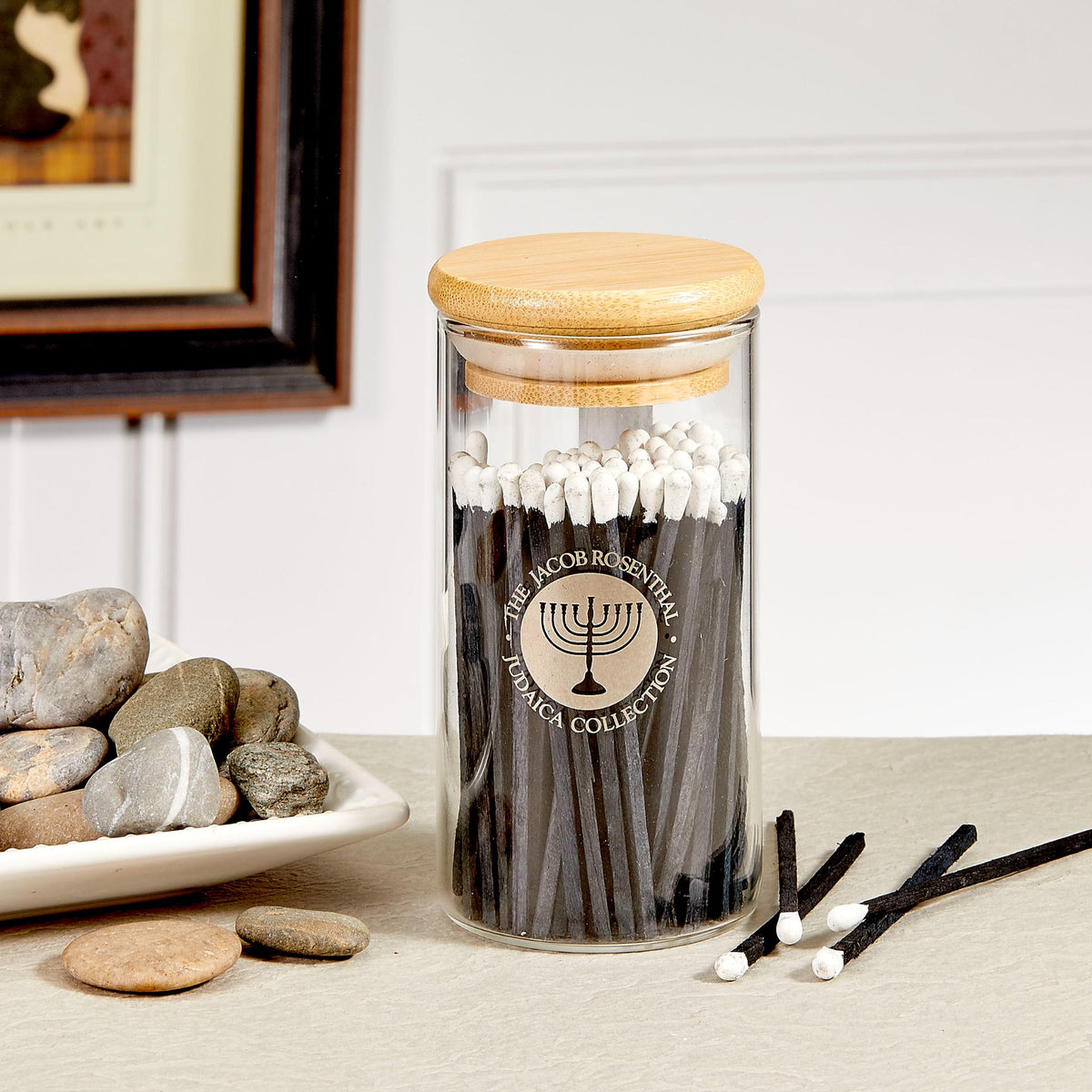 Chanukah Long Matches in Glass Gift Box