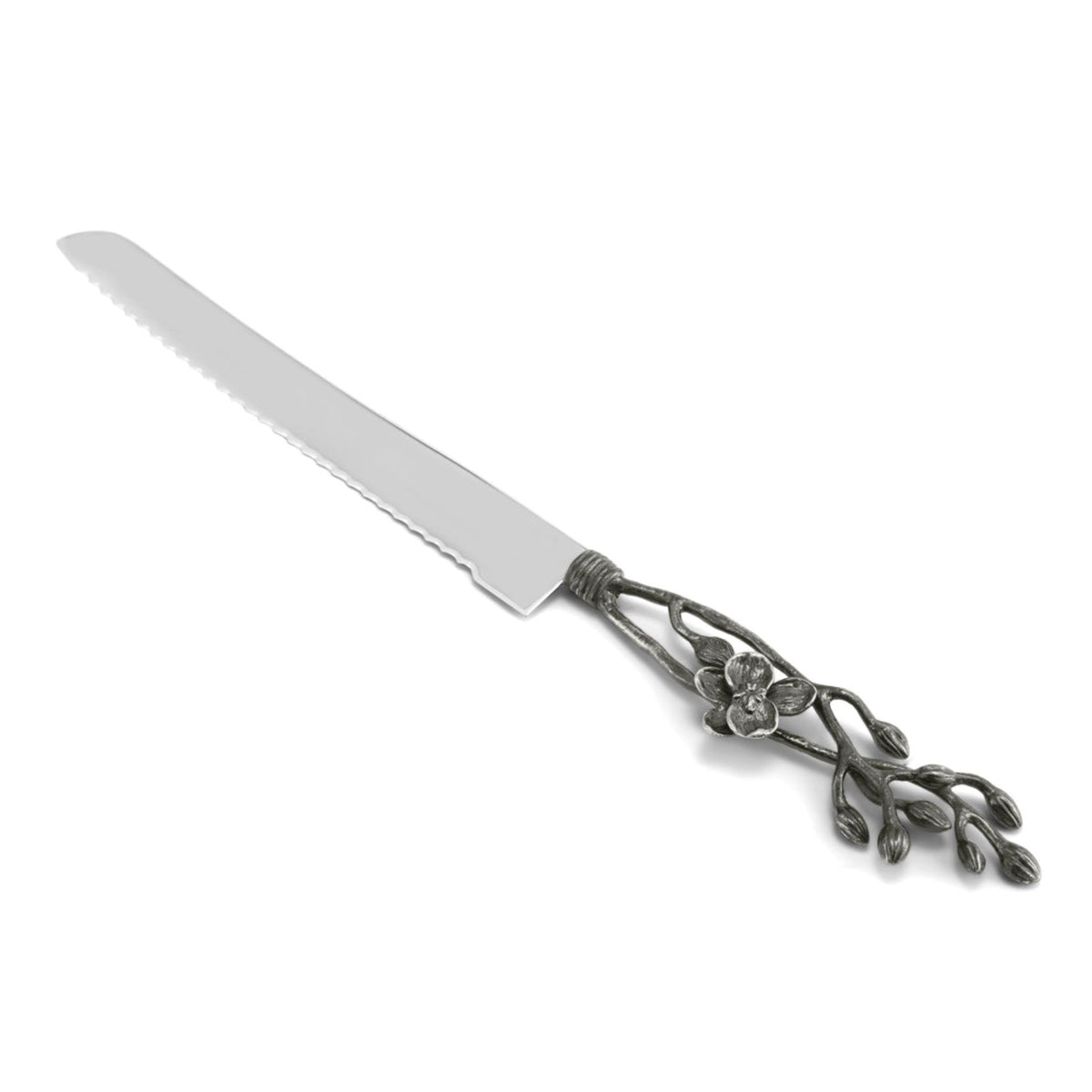 Black Orchid Challah Knife by Michael Aram