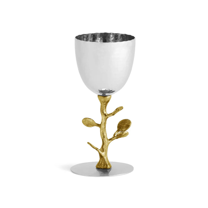 Botanical Leaf Kiddush Cup - Gold  by Michael Aram