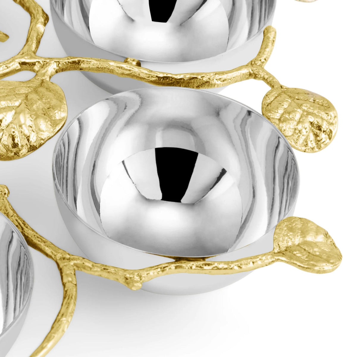 Botanical Leaf Gold Seder Plate by Michael Aram