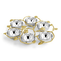 Botanical Leaf Gold Seder Plate by Michael Aram