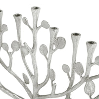 Botanical Leaf Chanukiah - Silver by Michael Aram