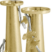 Butterfly Ginkgo Luxe Shabbat Candlesticks by Michael Aram