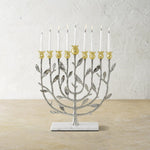 Pomegranate Chanukiah/Menorah Silver and Gold by Michael Aram