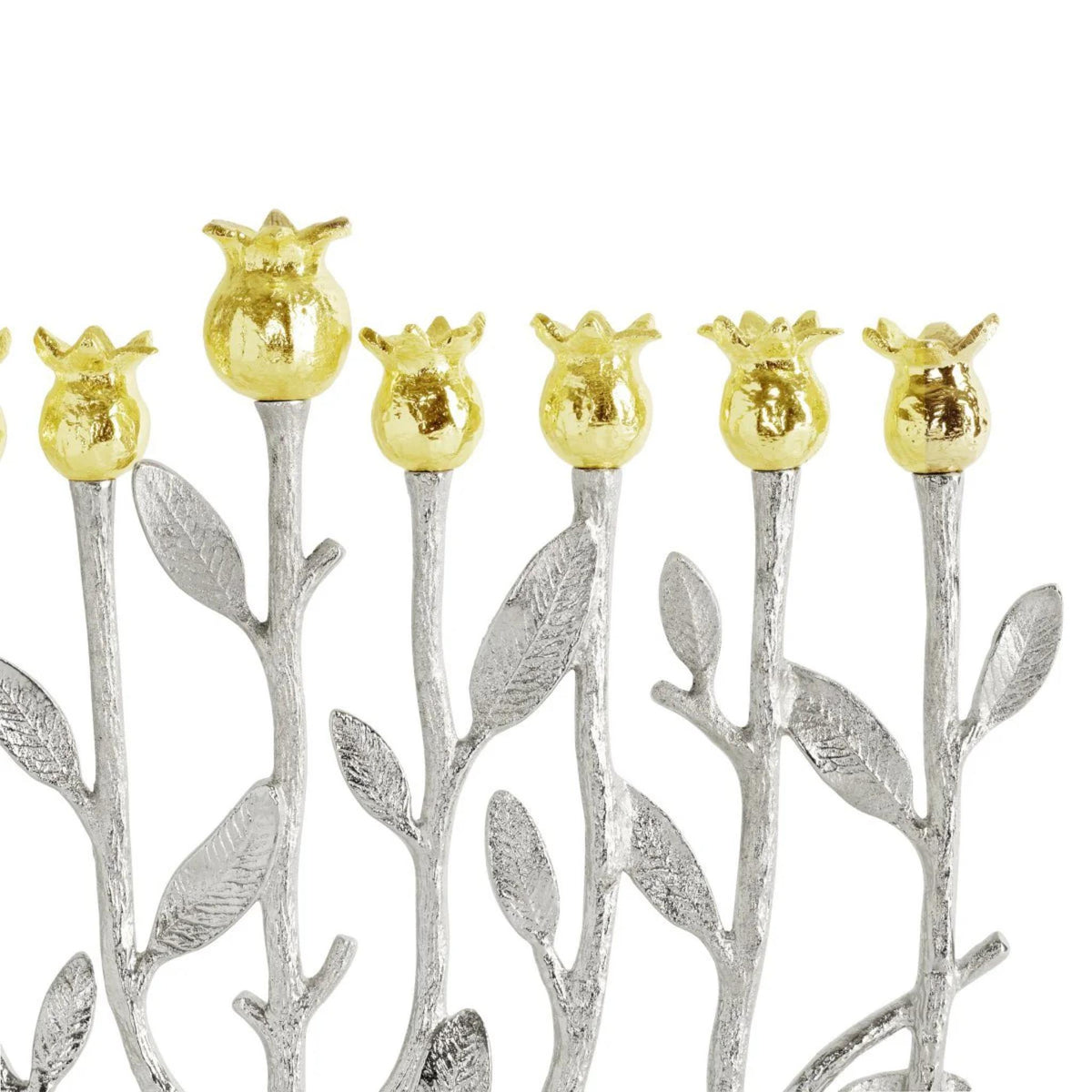 Pomegranate Chanukiah/Menorah Silver and Gold by Michael Aram