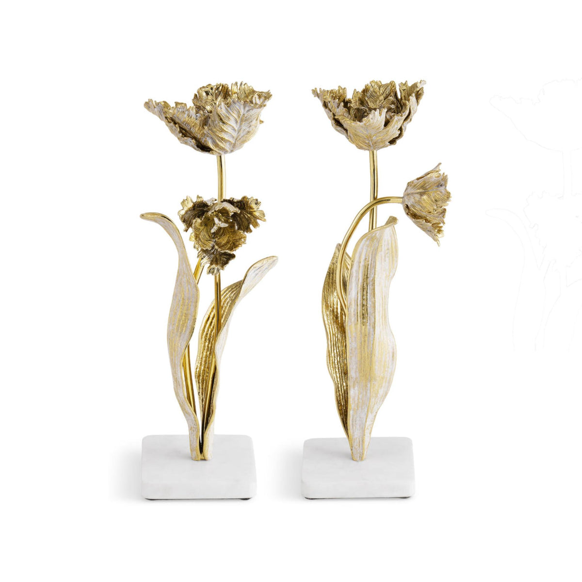 Tulip Shabbat Candlesticks by Michael Aram