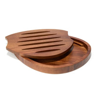Breaking Bread Challah Board in Acacia wood by Tom Papa for Nambe