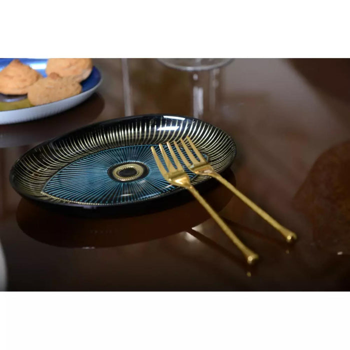 Evil Eye Dish in Dark Blues and Golds by Aulicia