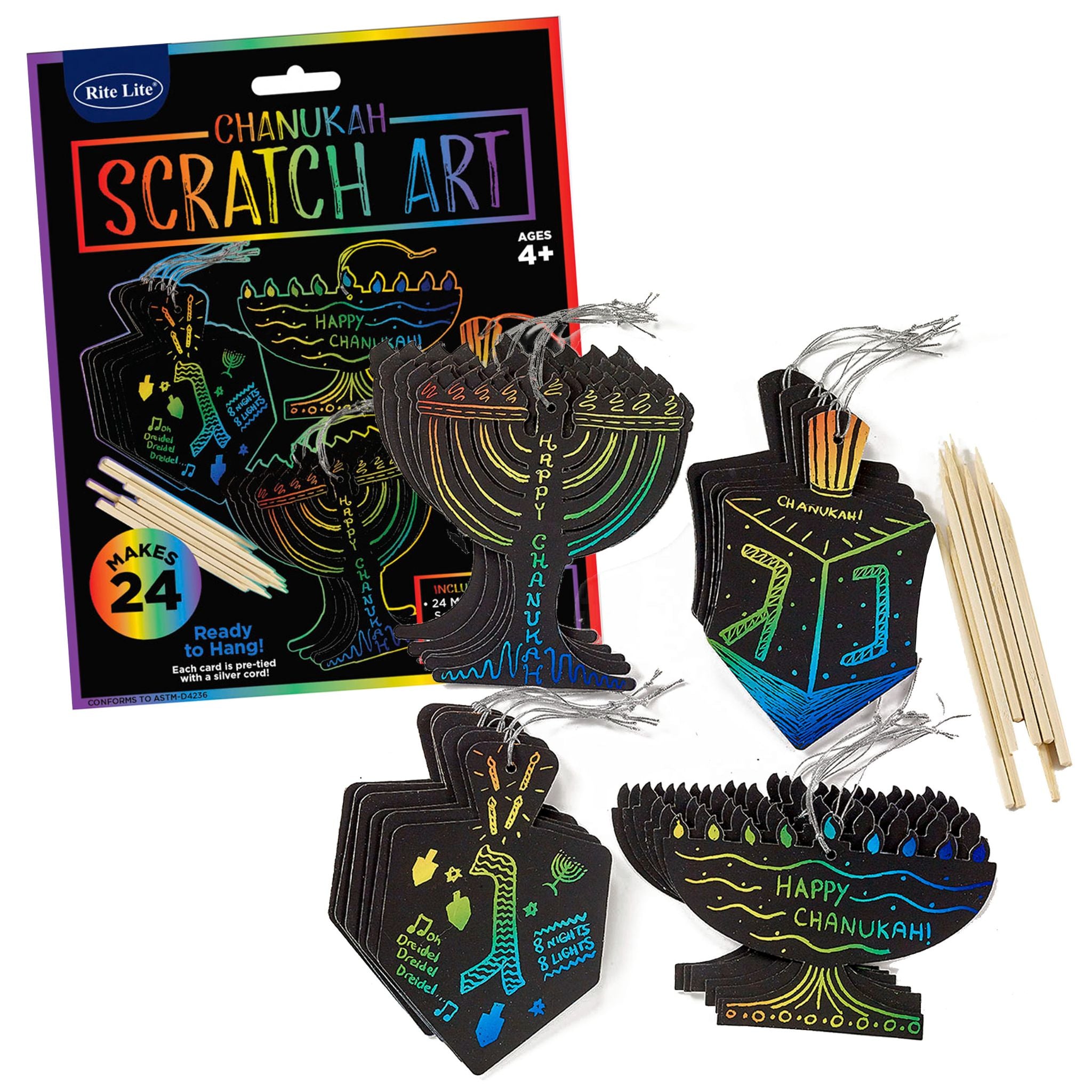 Chanukah Scratch Art – Contemporary Judaica