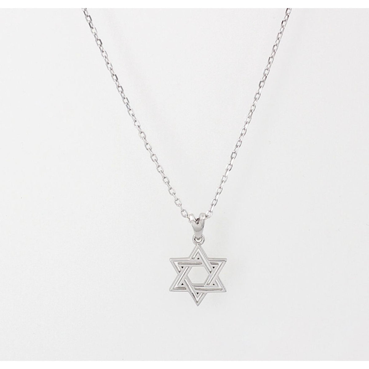 Star of David Pendant Necklace Cut Out Small (1cm) in Silver by Penny Levi