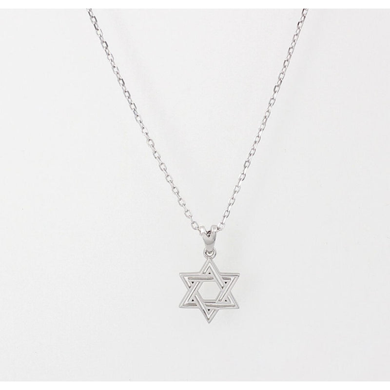 Star of David Pendant Necklace Cut Out Small (1cm) in Silver by Penny Levi