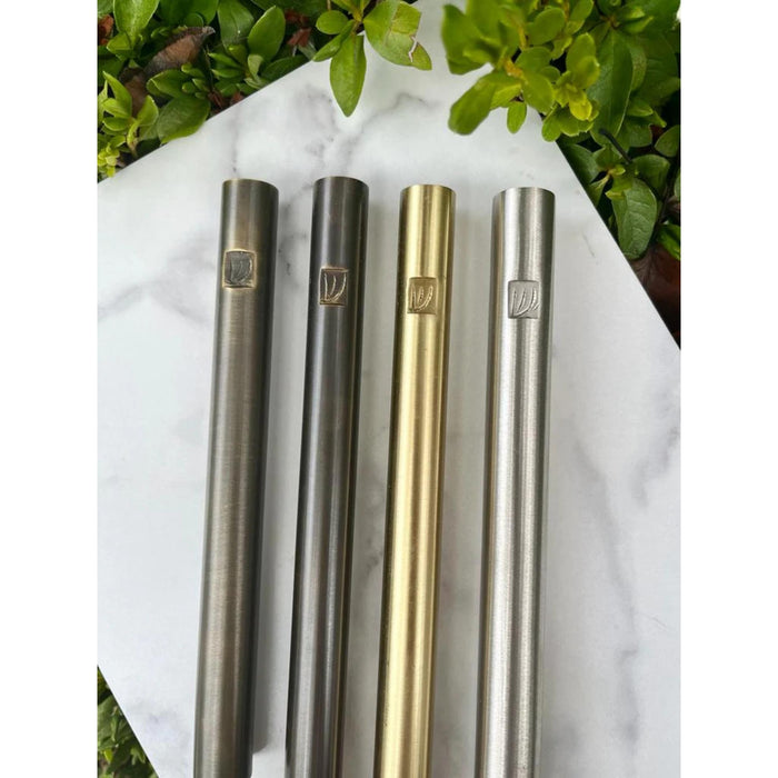 Solid Design Mezuzah in Antique Dark Bronze