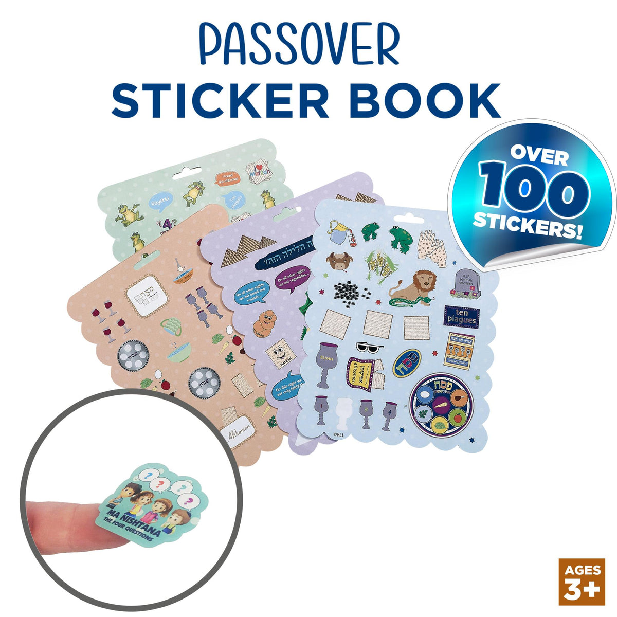 Passover Sticker Book, 100+ stickers, 4 Pages