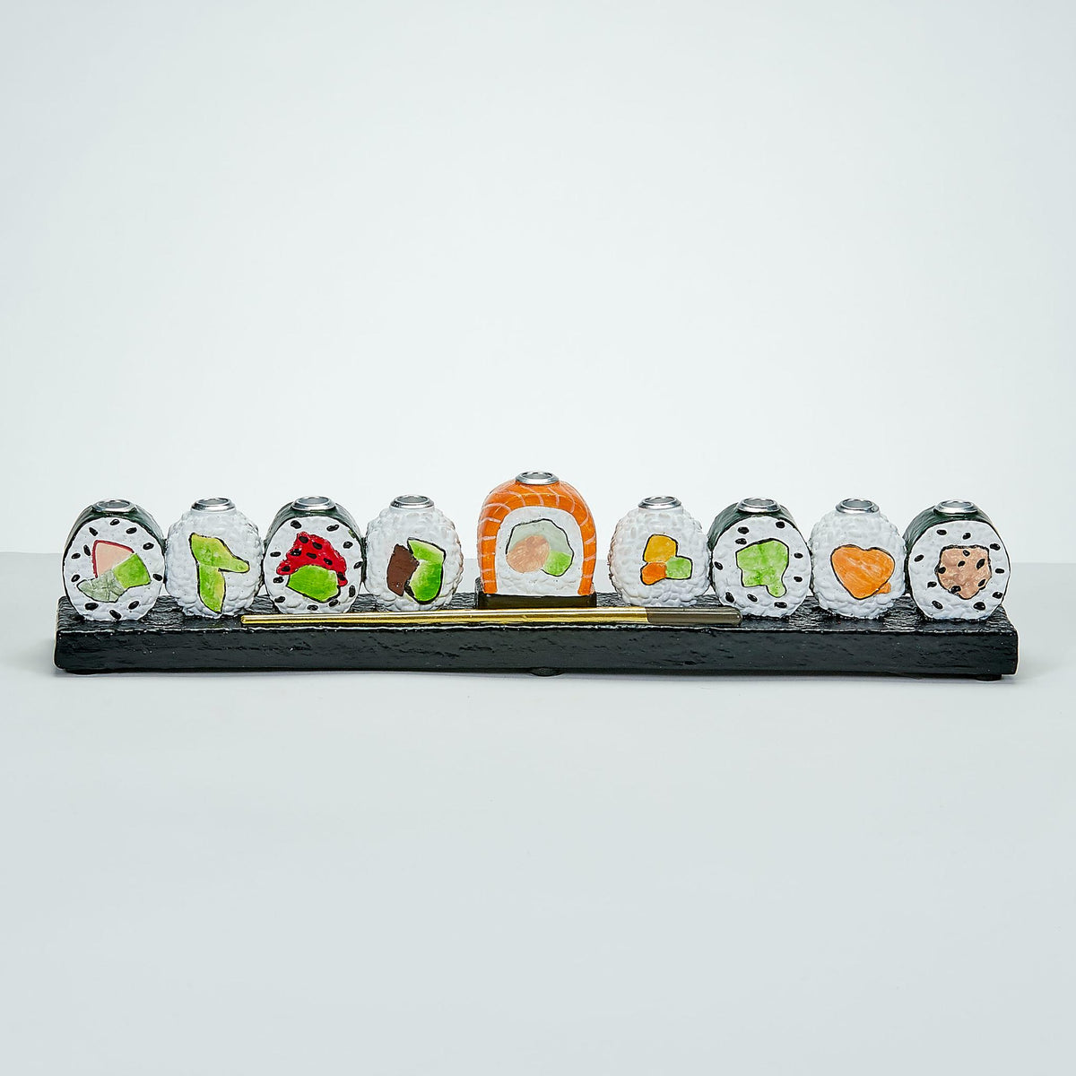 Hand-Painted Resin Sushi Chanukiah