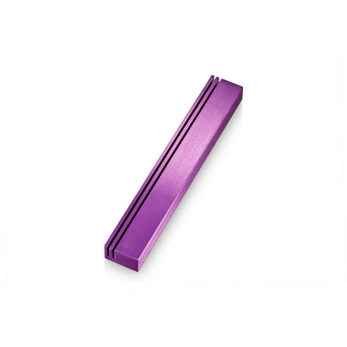 Vertical Track Mezuzah in Purple by Adi Sidler