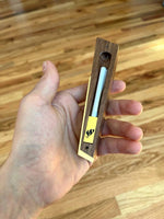 L'dor V'dor Mezuzah in Walnut and Brass By Windthrow